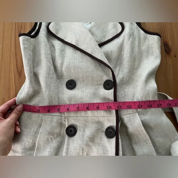 Talbots Linen Belted Trench Dress - Picture 7 of 12